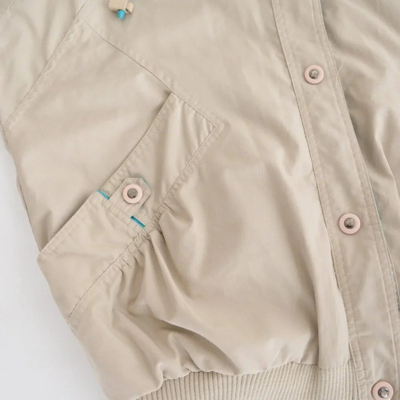 Vintage 90's Innovations By Izzi Tan & Teal Button  Up Windbreaker Jacket Medium - Picture 10 of 16
